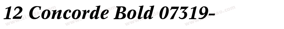 12 Concorde Bold 07319字体转换